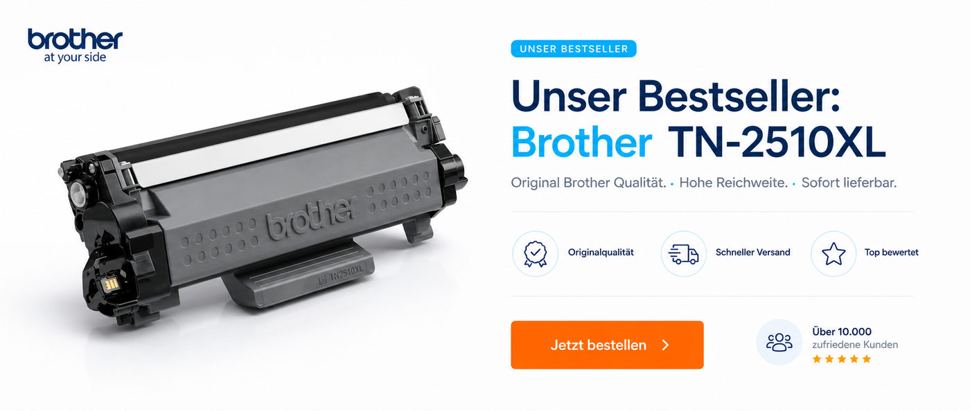 Brother TN-2510XL: Reichweite, kompatible Drucker & wie viel Sie sparen