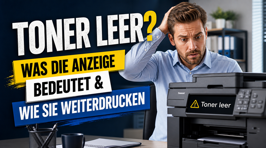 Toner leer? Was die Anzeige bedeutet & wie Sie weiterdrucken
