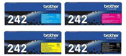 Brother TN242 4er Pack / Original Toner / TN-242 alle Farben (TN242C, TN242M, TN242Y, TN242BK)