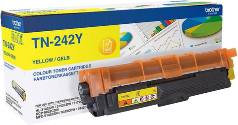 Brother TN242Y / Gelb / Original Toner / TN-242Y / 1400 S. Tonerkartusche TN 242