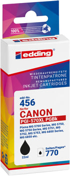 Edding Tintenpatrone für Canon PGI-570PGBK-XL PIXMAMg5750 MG5751 MG5752 MG6850
