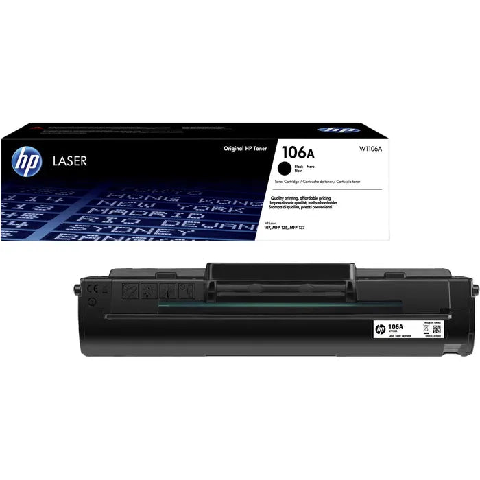HP 106A W1106A Original Toner Schwarz für HP Laser 107  MFP 135 137 138 – 1.000 Seiten